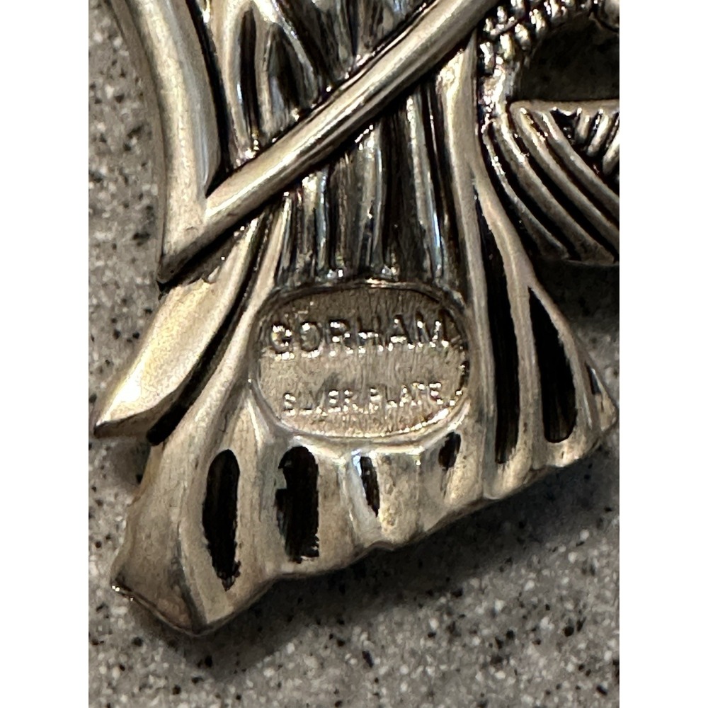Lot Of 3 Gorham Christmas Angels Silver Plated Peace Love Hope  3"‎ Heart Shaped - Picture 8 of 14